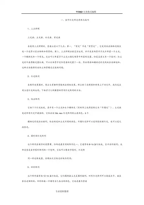 3dmax白天和夜景灯光布光方法和技巧