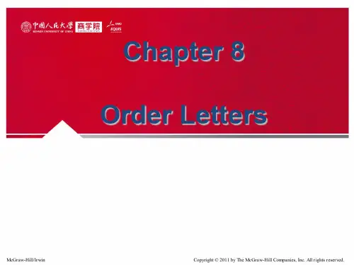 商务英语函电Chap 8 Order[精]