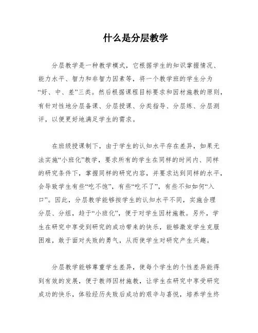 什么是分层教学