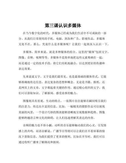 第三课认识多媒体