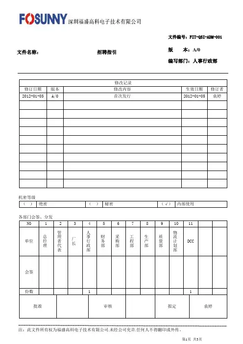 招聘作业指引