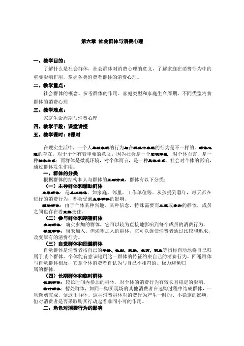 6消费者群体的消费心理