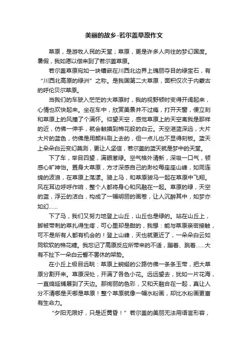美丽的故乡-若尔盖草原作文