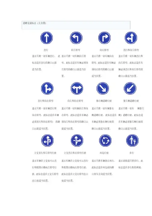 道路交通标志(大全图)