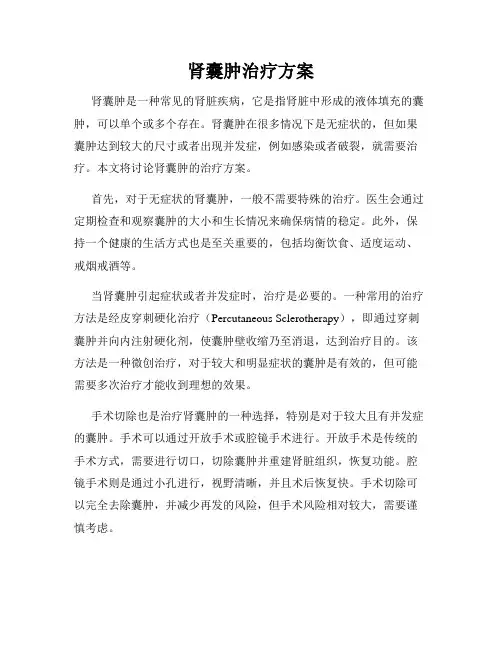 肾囊肿治疗方案