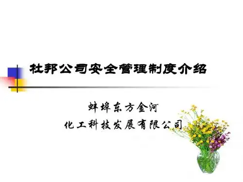 杜邦公司安全管理制度介绍.ppt(东方金河)