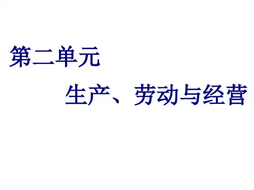 高考总复习《政治》生产与经济制度ppt课件