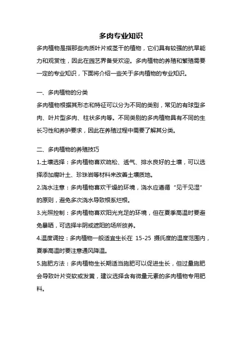 多肉专业知识