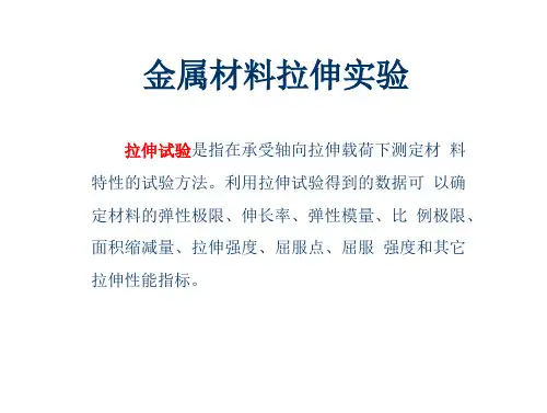 金属的拉伸实验课件