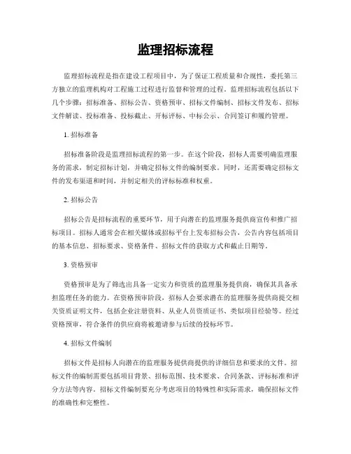 监理招标流程
