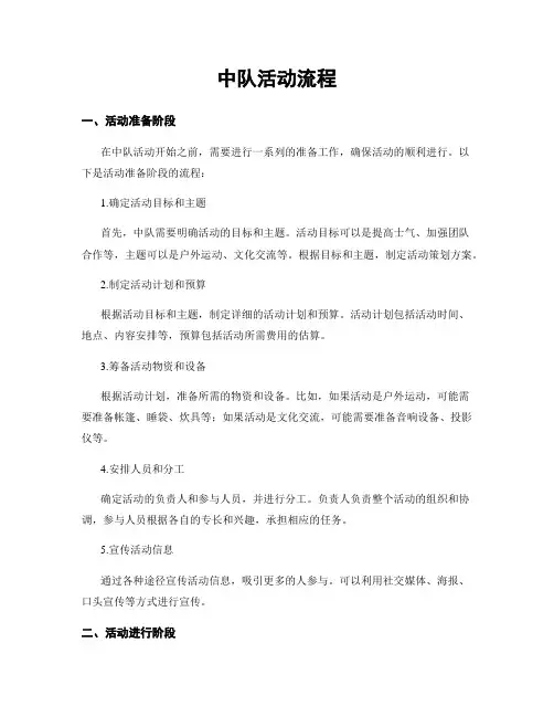中队活动流程