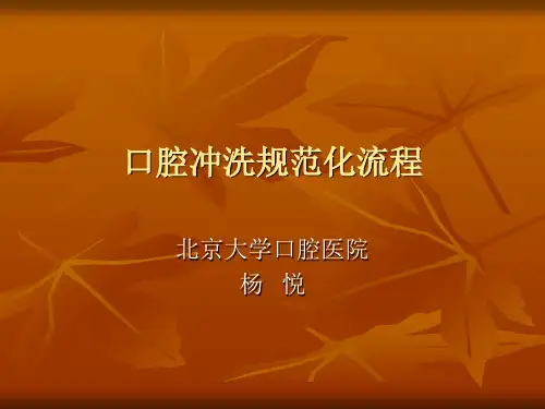 口腔冲洗规范化流程培训讲义PPT课件(27页)