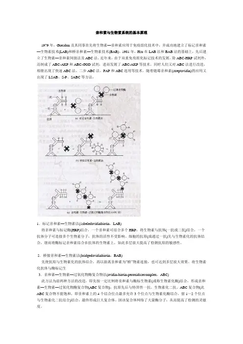 亲和素与生物素系统的基本原理