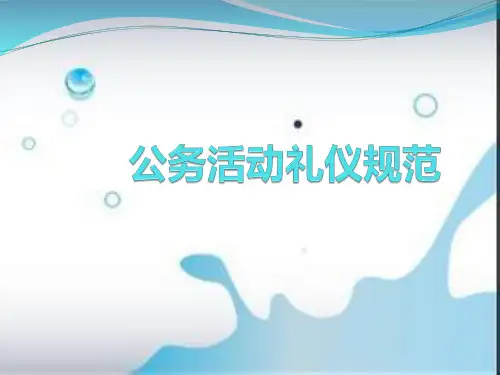 公务活动礼仪规范标准