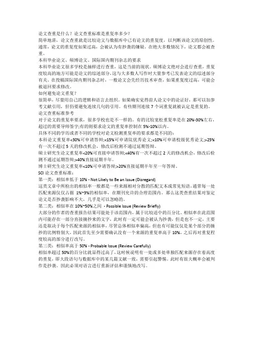 论文查重是什么