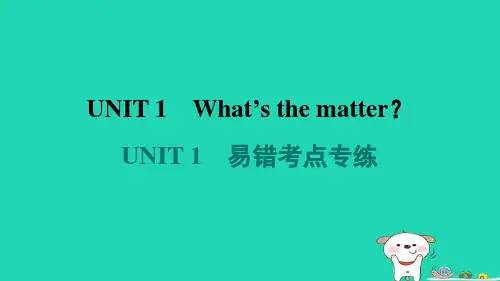 2024八年级英语下册Unit1What'sthematter易错考点专练课件新版人教新目标版