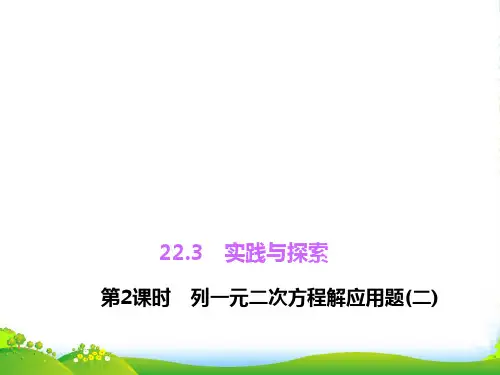 华师大九年级数学上册《实践与探索》第2课时课件