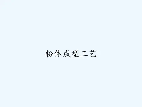 粉体成型工艺PPT