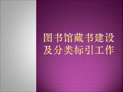 中小学图书馆管理员培训：藏书建设及分类标引