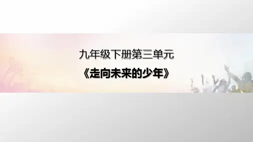 -走向未来PPT部编版课件道德与法治九年级下册
