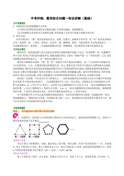 中考冲刺：数形结合问题--知识讲解(基础)