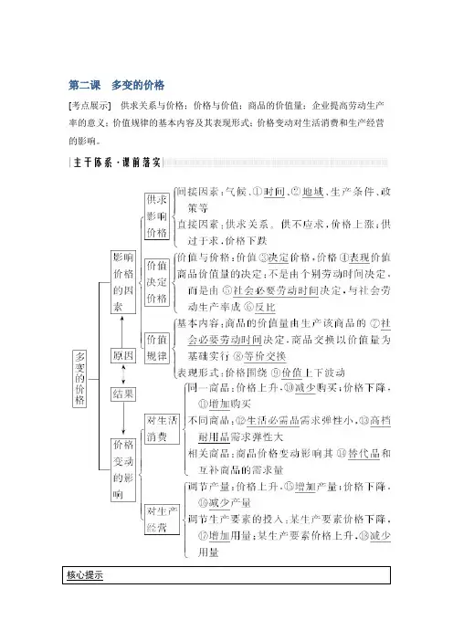 2019版高考政治创新大一轮江苏专版讲义：必修一 第一