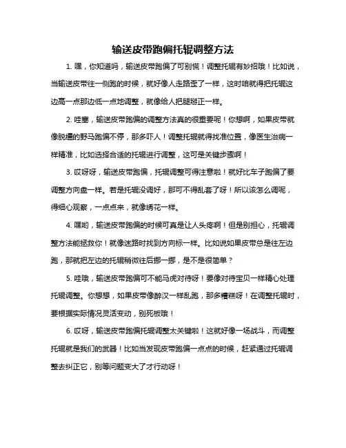 输送皮带跑偏托辊调整方法