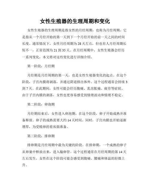 女性生殖器的生理周期和变化