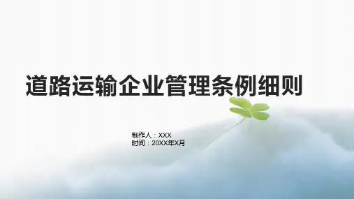 道路运输企业管理条例细则
