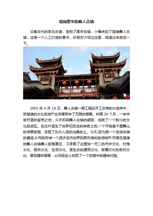 喧闹繁华的彝人古镇