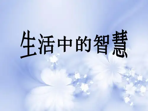 生活中的智慧