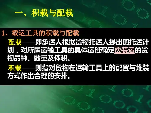 第六章货物运输组织
