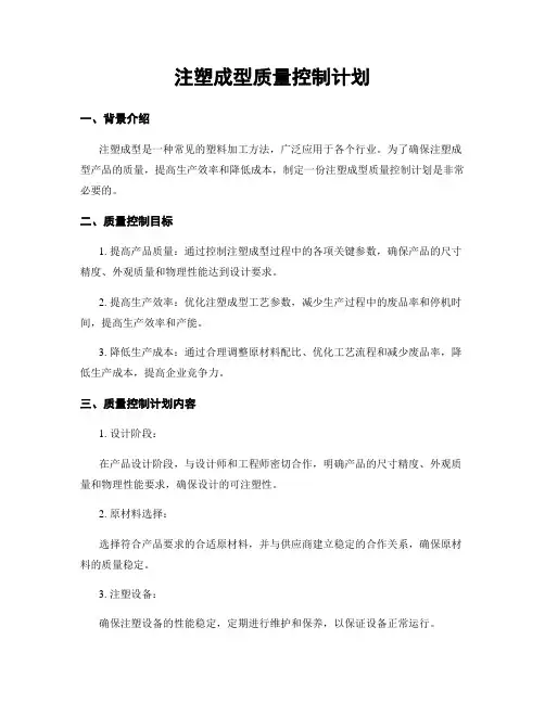 注塑成型质量控制计划