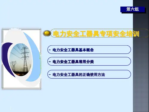 电力安全工器具培训(课件1)