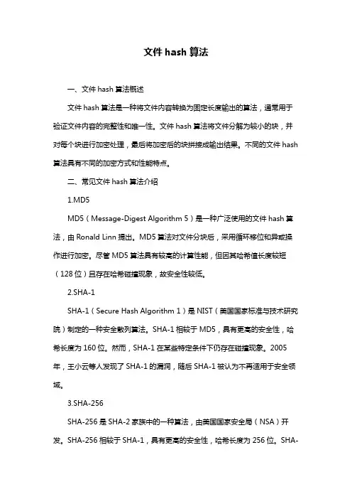 文件hash算法