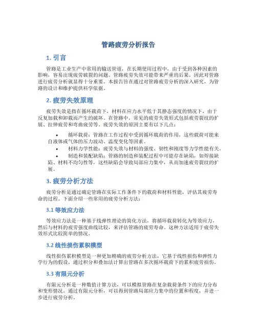 管路疲劳分析报告