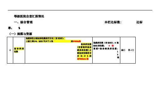 急诊三级综合医院评审标准