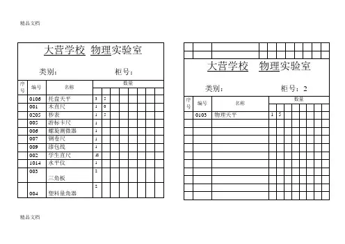 (整理)实验室登记表.