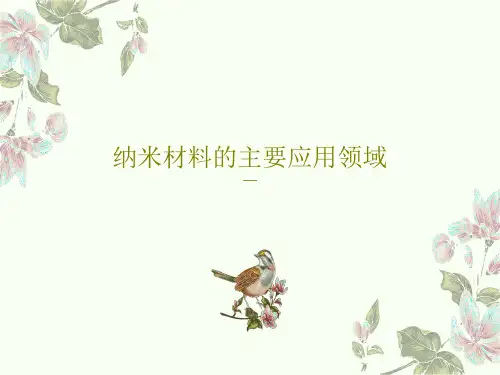 纳米材料的主要应用领域54页PPT