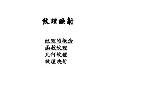 12纹理概念及纹理映射说课讲解