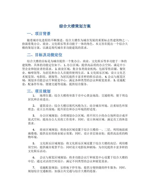 综合大楼策划方案