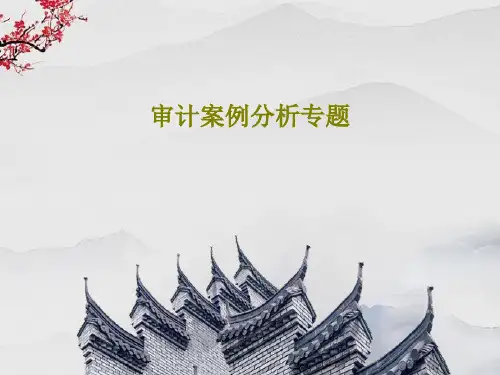审计案例分析专题PPT文档共58页