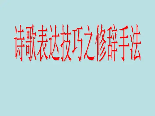 诗歌表达技巧之修辞手法