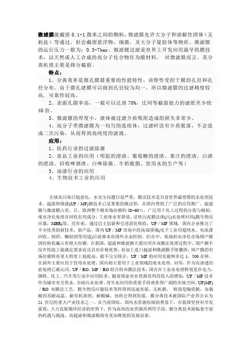 微滤膜