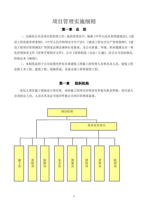 项目管理实施细则 3