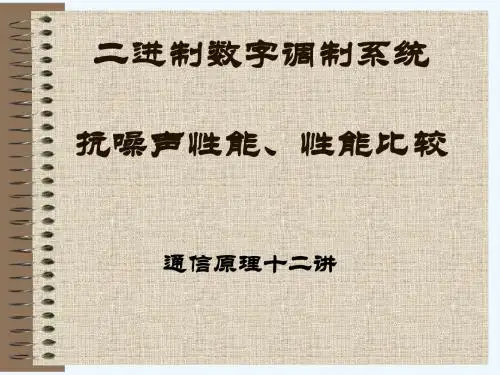 #21二进制数字调制系统