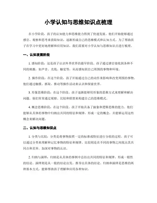 小学认知与思维知识点梳理