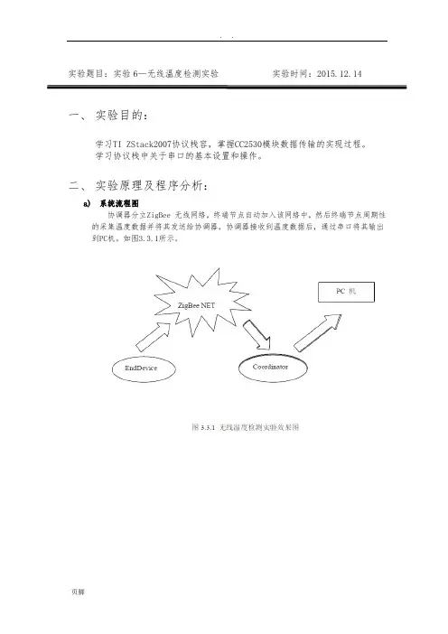 实验6—无线温度检测实验