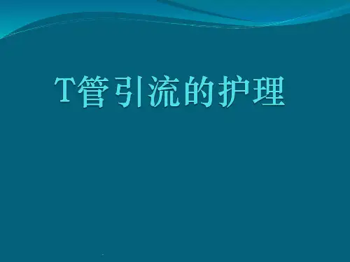 T管引流的护理PPT课件