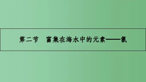 高考化学一轮复习 4.2 富集在海水中的元素-氯课件